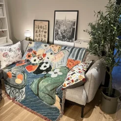 Boho Chic Überwurfdecke - Gemütliche Picknick- und Wohnzimmerdecke