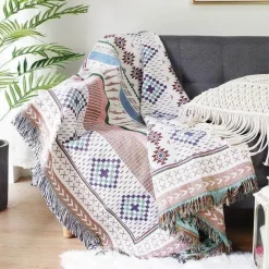 Boho Gestrickte Überwurfdecke - Gemütliches Boho Home Decor