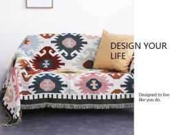 Boho Gestrickte Überwurfdecke - Gemütliches Boho Home Decor