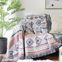 Boho Gestrickte Überwurfdecke - Gemütliches Boho Home Decor