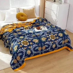 Boho Mandala Baumwolldecke - Doppelseitige weiche Sommerdecke für Betten und Sofas