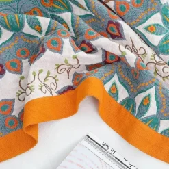 Boho Mandala Baumwolldecke - Doppelseitige weiche Sommerdecke für Betten und Sofas