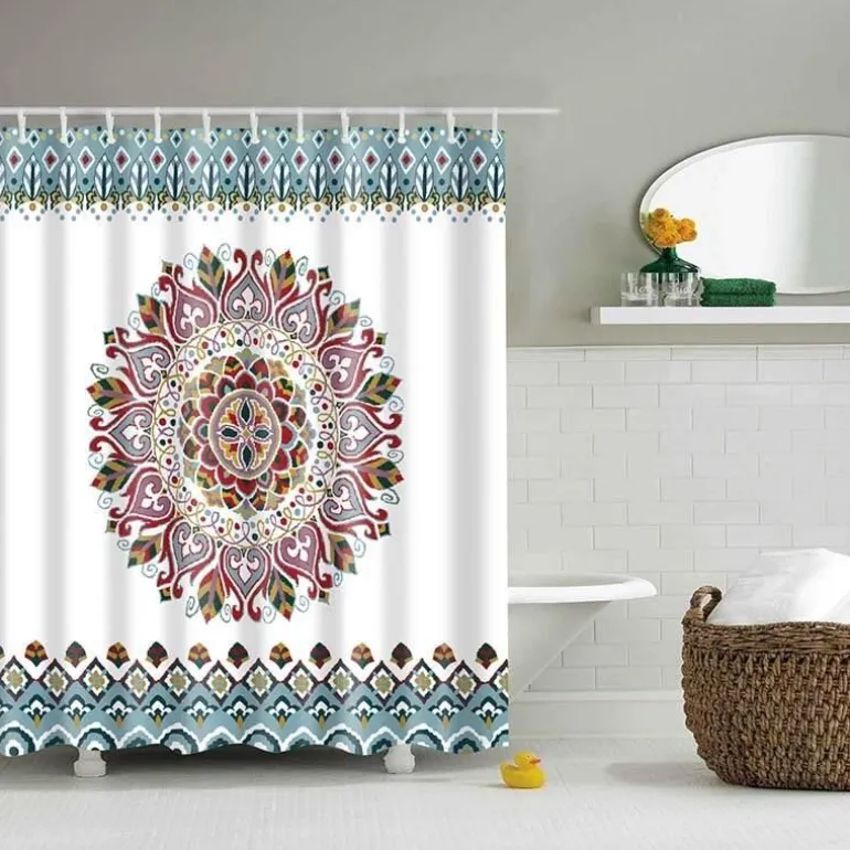 Boho Mandala Duschvorhang - Stilvolles Badezimmerdekor
