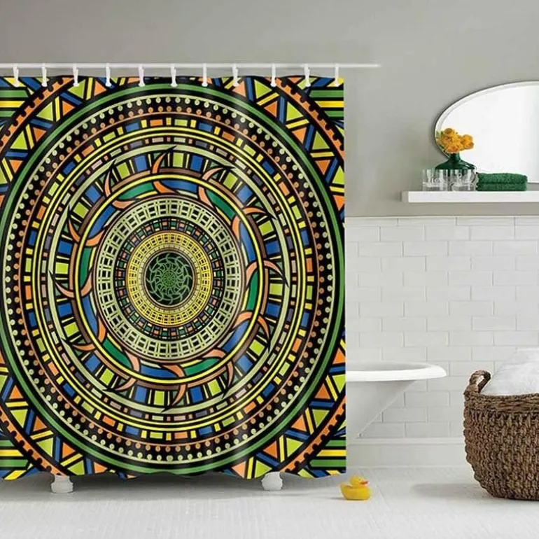 Boho Mandala Duschvorhang - Stilvolles Badezimmerdekor