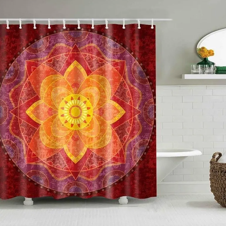 Boho Mandala Duschvorhang - Stilvolles Badezimmerdekor