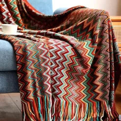 Boho Muster Überwurfdecke - Gemütliche Dekodecke