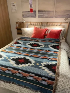 Boho Nordische Überwurfdecke - Gemütliche dekorative Strickdecke