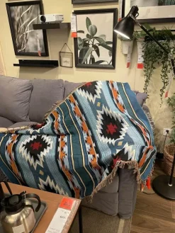 Boho Nordische Überwurfdecke - Gemütliche dekorative Strickdecke
