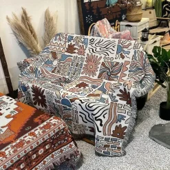 Boho Nordische Campingdecke - Schicke Sofadecke Home Decor