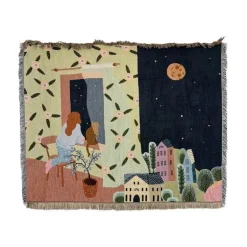 Boho Nordische Sofadecke - Gobelin Tagesdecke Dekor