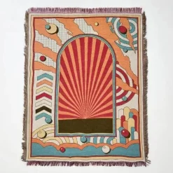 Boho Nordische Sofadecke - Gobelin Tagesdecke Dekor