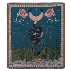 Boho Schlangenmuster Sofadecke - Gobelin Dekor Bezug