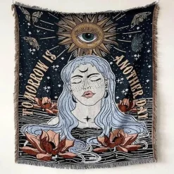 Boho Schlangenmuster Sofadecke - Gobelin Dekor Bezug