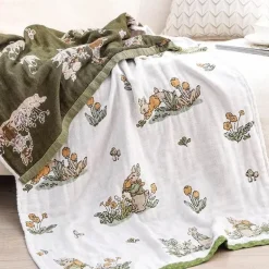 Boho Schnelltrocknendes Badetuch aus Baumwollgaze - Großes Wickeltuch