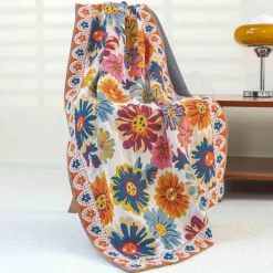 Boho Schnelltrocknendes Badetuch aus Baumwollgaze - Großes Wickeltuch