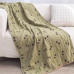 Boho Schnelltrocknendes Badetuch aus Baumwollgaze - Großes Wickeltuch