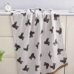 Boho Schnelltrocknendes Badetuch aus Baumwollgaze - Großes Wickeltuch