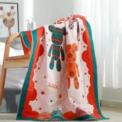 Boho Schnelltrocknendes Badetuch aus Baumwollgaze - Großes Wickeltuch