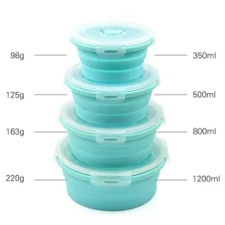 BPA-freies Silikon-Lebensmittelbehälter-Set – vielseitige Lunchboxen für Obstsalat und mehr