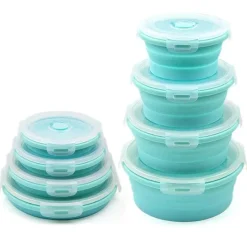 BPA-freies Silikon-Lebensmittelbehälter-Set – vielseitige Lunchboxen für Obstsalat und mehr