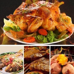 Bratgabel aus Edelstahl, perfekt zum Grillen von Truthahn, Lamm und Huhn