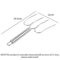 Bratgabel aus Edelstahl, perfekt zum Grillen von Truthahn, Lamm und Huhn