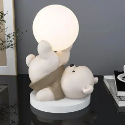 Bären-Nachtlampe – Süßes Tischlicht aus Kunstharz