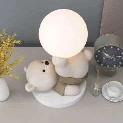 Bären-Nachtlampe – Süßes Tischlicht aus Kunstharz
