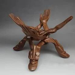 Bärenplatte aus Holz – Serene Luck Bear Serviertablett