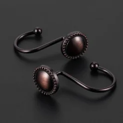 Bronze Shower Curtain Hooks - Decorative Bathroom Accessories