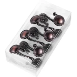 Bronze Shower Curtain Hooks - Decorative Bathroom Accessories