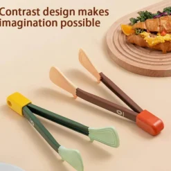 Bunte Antihaft-Zangen – Kochutensilien mit matter Oberfläche