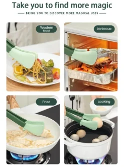 Bunte Antihaft-Zangen – Kochutensilien mit matter Oberfläche