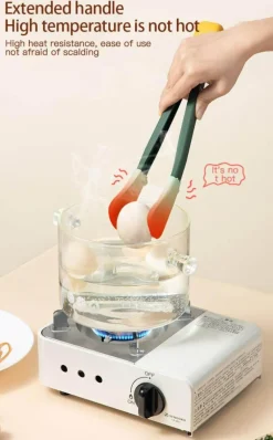 Bunte Antihaft-Zangen – Kochutensilien mit matter Oberfläche