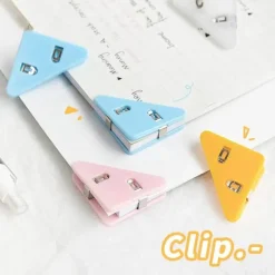 Bunte dreieckige Bucheckenklammern – einfache Seitenhalter zum Lesen