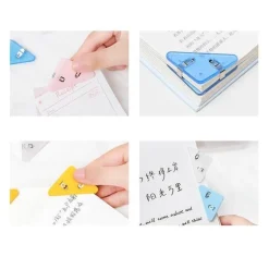 Bunte dreieckige Bucheckenklammern – einfache Seitenhalter zum Lesen