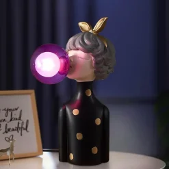 Bunte Harz-Tischlampe – Elegante dekorative Beleuchtung für Mädchen