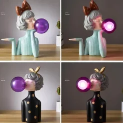 Bunte Harz-Tischlampe – Elegante dekorative Beleuchtung für Mädchen