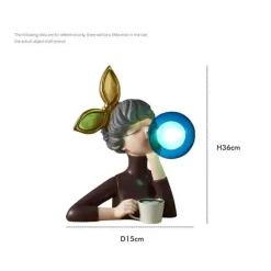 Bunte Harz-Tischlampe – Elegante dekorative Beleuchtung für Mädchen