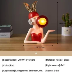 Bunte Harz-Tischlampe – Elegante dekorative Beleuchtung für Mädchen