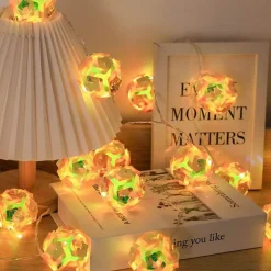 Bunte LED-Rosenlichterkette - Dekorative Lichterkette