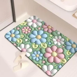 Bunte, rutschfeste, wasserabsorbierende Matte – lustiges Cartoon-Design