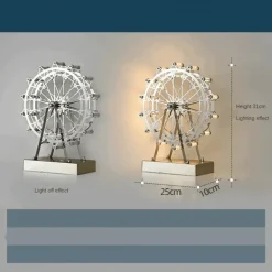 Bunte Tischlampe mit rotierendem Rad – stilvolles LED-Akzentlicht