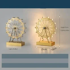 Bunte Tischlampe mit rotierendem Rad – stilvolles LED-Akzentlicht