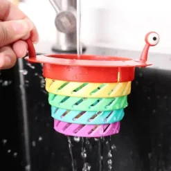 Bunter, faltbarer Abflusssiebkorb – Kleines Monster-Design