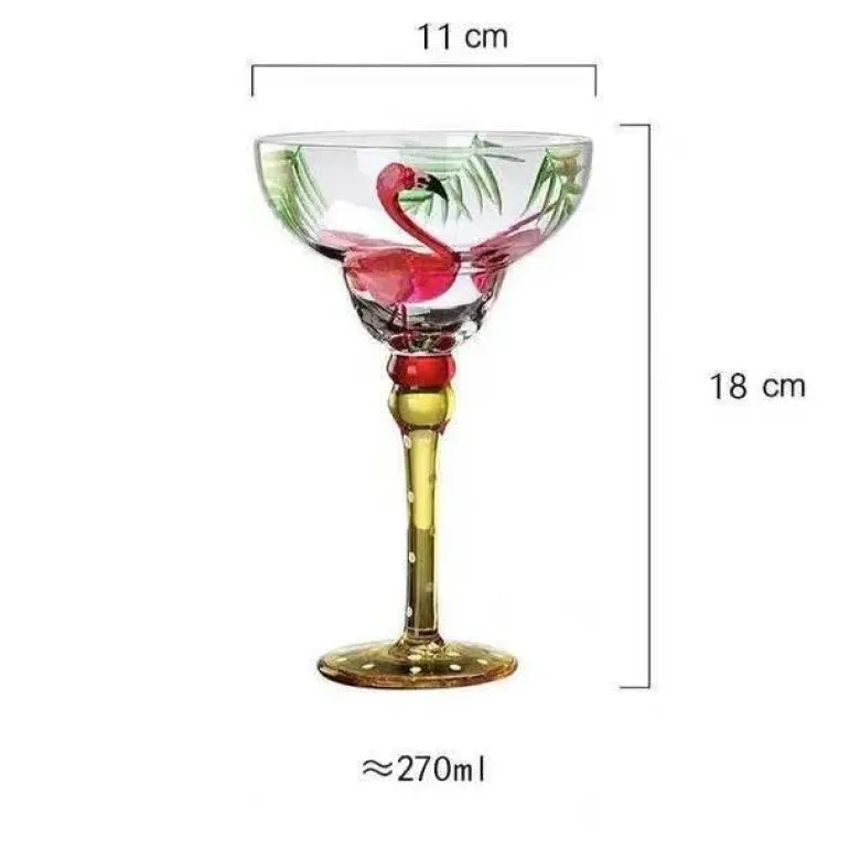 Buntes handgefertigtes Margarita-Gläser-Set – einzigartiges Trinkgeschirr für die Hausbar und Hochzeiten