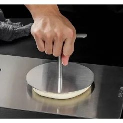 Burgerpresse aus Edelstahl – runder Grillzerkleinerer zum Grillen