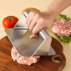 Burgerpresse aus Edelstahl – Runde Grillfleischpresse