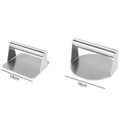 Burgerpresse aus Edelstahl – Runde Grillfleischpresse