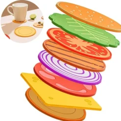 Burger-Untersetzer-Set – lustige Heimdekoration für Feinschmecker